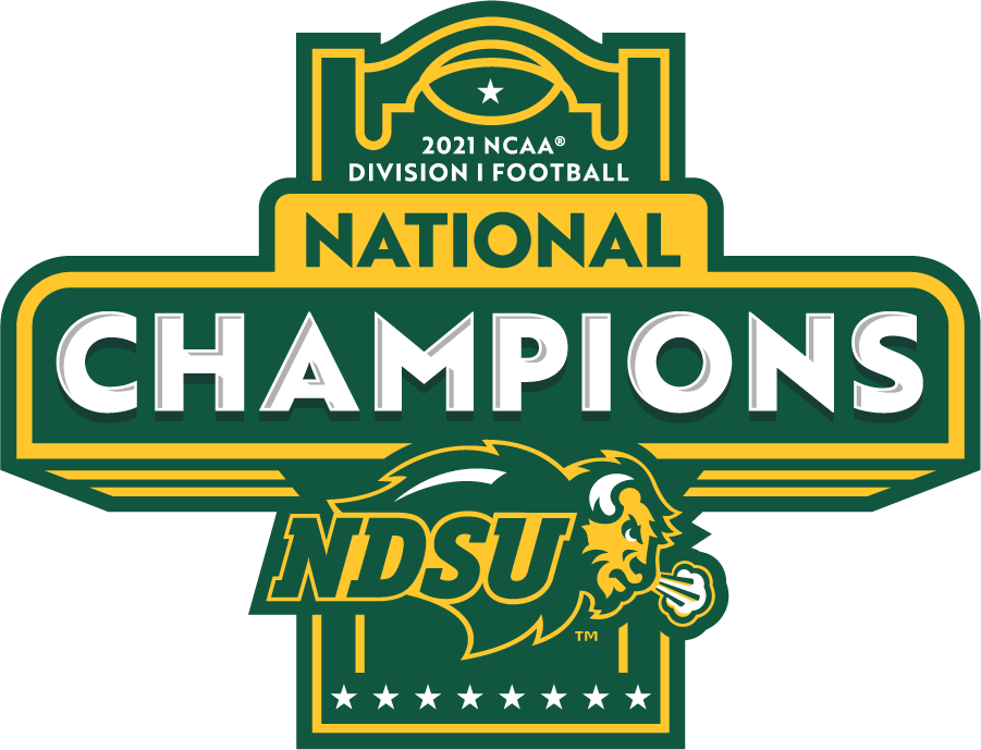 North Dakota State Bison 2021 Champion Logo diy iron on heat transfer